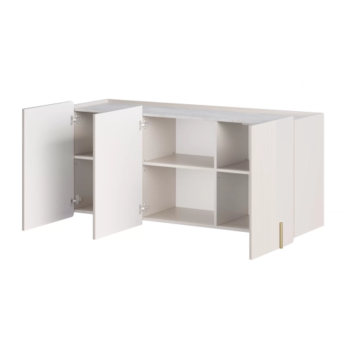 Komoda Malmi 150 cm wisząca - kaszmir / crema bianca / złoty